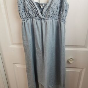 Soft blue denim.style summer Dress